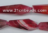 CAG5575 15 inches 15*30mm - 18*45mm faceted nuggets agate beads