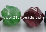 CAG5590 15 inches 10*12mm - 25*27mm faceted nuggets agate beads