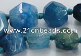 CAG5591 15 inches 10*12mm - 25*27mm faceted nuggets agate beads