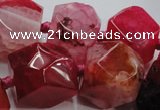 CAG5592 15 inches 12*14mm - 24*25mm faceted nuggets agate beads