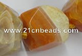 CAG5595 15 inches 12*14mm - 24*25mm faceted nuggets agate beads