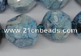 CAG5598 15 inches 20mm faceted nuggets agate gemstone beads