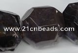CAG5601 15 inches 25*30mm faceted nuggets agate gemstone beads