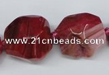 CAG5605 15 inches 18*20mm faceted nuggets agate gemstone beads