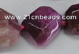 CAG5606 15 inches 25*28mm faceted nuggets agate gemstone beads