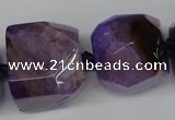 CAG5607 15 inches 20*22mm faceted nuggets agate gemstone beads