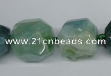 CAG5616 15 inches 20mm faceted nuggets agate gemstone beads