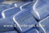 CAG563 16 inches 30*30mm square blue agate gemstone beads wholesale