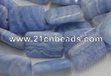 CAG564 16 inches 13*18mm rectangle blue agate beads wholesale