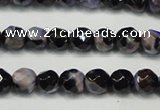 CAG5655 15 inches 4mm faceted round fire crackle agate beads