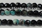 CAG5657 15 inches 4mm faceted round fire crackle agate beads