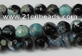 CAG5670 15 inches 6mm faceted round fire crackle agate beads