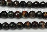 CAG5692 15 inches 8mm faceted round fire crackle agate beads