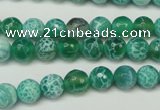 CAG5698 15 inches 8mm faceted round fire crackle agate beads