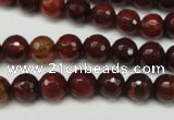 CAG5699 15 inches 8mm faceted round fire crackle agate beads