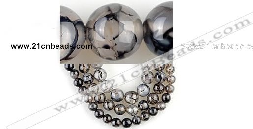 CAG57 5pcs 10&12&14mm round dragon veins agate beads