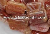 CAG570 15.5 inches 22*30mm rectangle natural fire agate beads