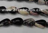 CAG5711 15 inches 8*12mm faceted teardrop fire crackle agate beads