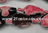 CAG5741 15 inches 15*20mm faceted teardrop fire crackle agate beads