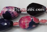 CAG5742 15 inches 15*20mm faceted teardrop fire crackle agate beads