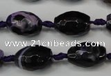 CAG5782 15 inches 12*16mm faceted rice fire crackle agate beads