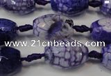 CAG5793 15 inches 13*18mm faceted rice fire crackle agate beads