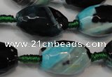 CAG5801 15 inches 15*20mm faceted rice fire crackle agate beads