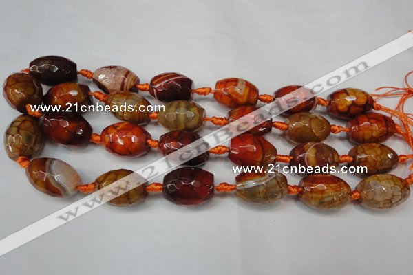 CAG5802 15 inches 15*20mm faceted rice fire crackle agate beads