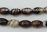 CAG5911 15 inches 8*12mm rice Madagascar agate gemstone beads