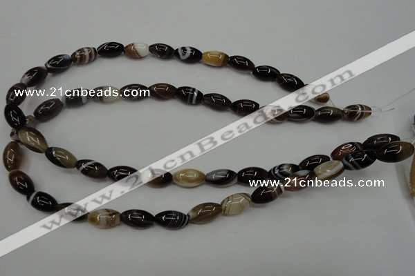 CAG5912 15 inches 8*16mm rice Madagascar agate gemstone beads