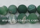 CAG5928 15 inches 12mm round matte druzy agate beads wholesale