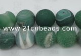 CAG5930 15 inches 16mm round matte druzy agate beads wholesale