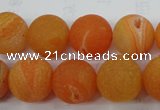 CAG5936 15 inches 14mm round matte druzy agate beads wholesale