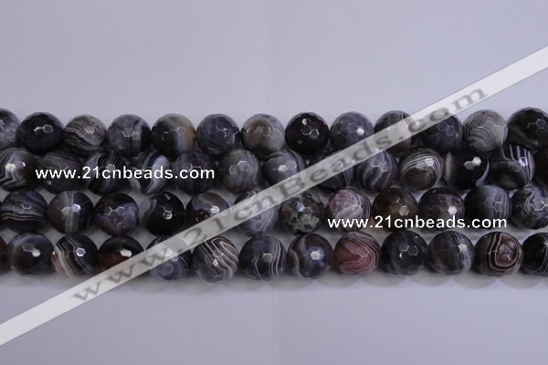 CAG5964 15.5 inches 14mm faceted round botswana agate beads wholesale