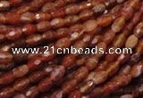 CAG597 15.5 inches 4*6mm faceted rice natural fire agate beads