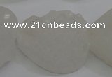 CAG5982 15.5 inches 30mm heart white agate gemstone beads