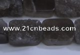 CAG5990 15.5 inches 15*20mm rectangle grey agate gemstone beads