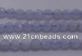 CAG5995 15.5 inches 4mm faceted round blue lace agate beads