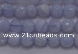 CAG5996 15.5 inches 6mm faceted round blue lace agate beads