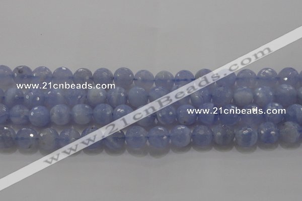 CAG5998 15.5 inches 10mm faceted round blue lace agate beads