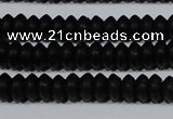 CAG6020 15.5 inches 3*6mm rondelle matte black agate beads