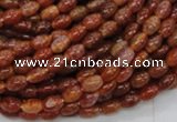 CAG603 15.5 inches 4*6mm rice natural fire agate beads wholesale