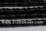 CAG6038 15.5 inches 4*8mm bone matte black agate beads