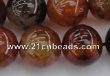 CAG6051 15.5 inches 20mm round dragon veins agate beads