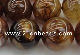 CAG6052 15.5 inches 22mm round dragon veins agate beads