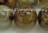 CAG6053 15.5 inches 24mm round dragon veins agate beads