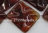 CAG6071 15.5 inches 30mm wavy diamond dragon veins agate beads