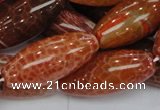 CAG610 15.5 inches 13*35mm rice natural fire agate beads wholesale