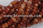 CAG611 15.5 inches 4*6mm faceted rondelle natural fire agate beads