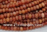 CAG614 15.5 inches 4*6mm rondelle natural fire agate beads